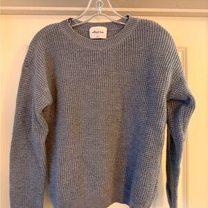 Aritzia Wilfred steel blue Merino wool sweater like new!